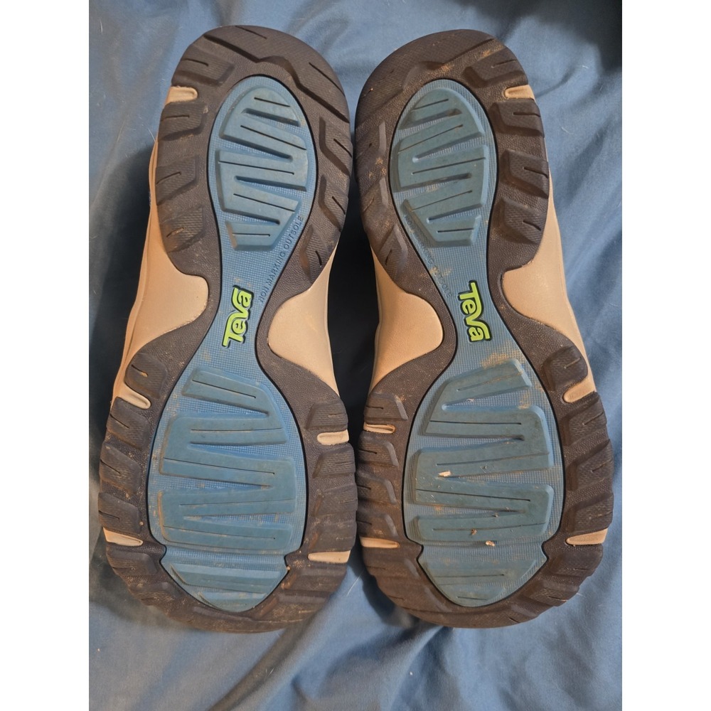 TEVA Kids Manatee Summer Sports Sandals Sz 6 Navy Blue Green Water Shoes Slip On - Picture 2 of 7